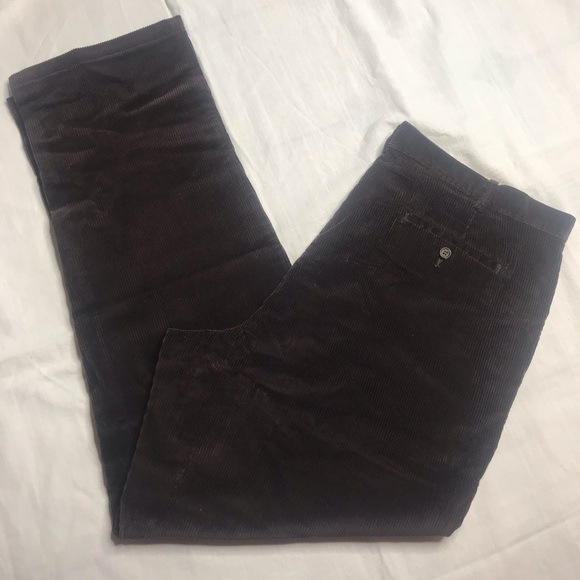 VTG Eddie Bauer Corduroy Pants Brown Flat Front 42 x 34 - Picture 5 of 8